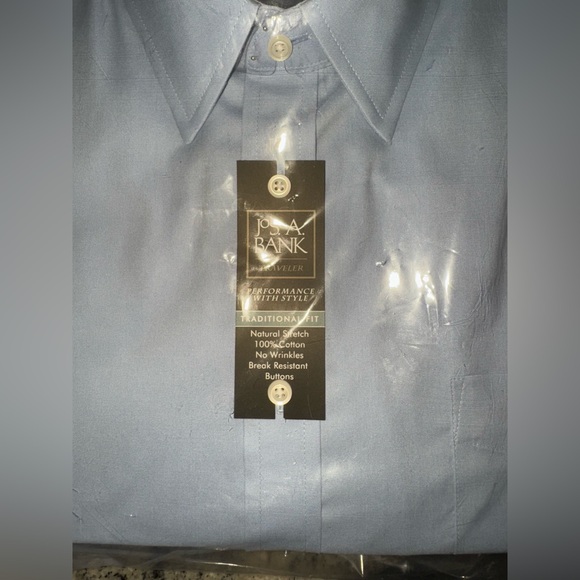 Jos.A.Bank Traveler Collection Traditional Fit Button-Down Collar Dress Shirt - Picture 3 of 7